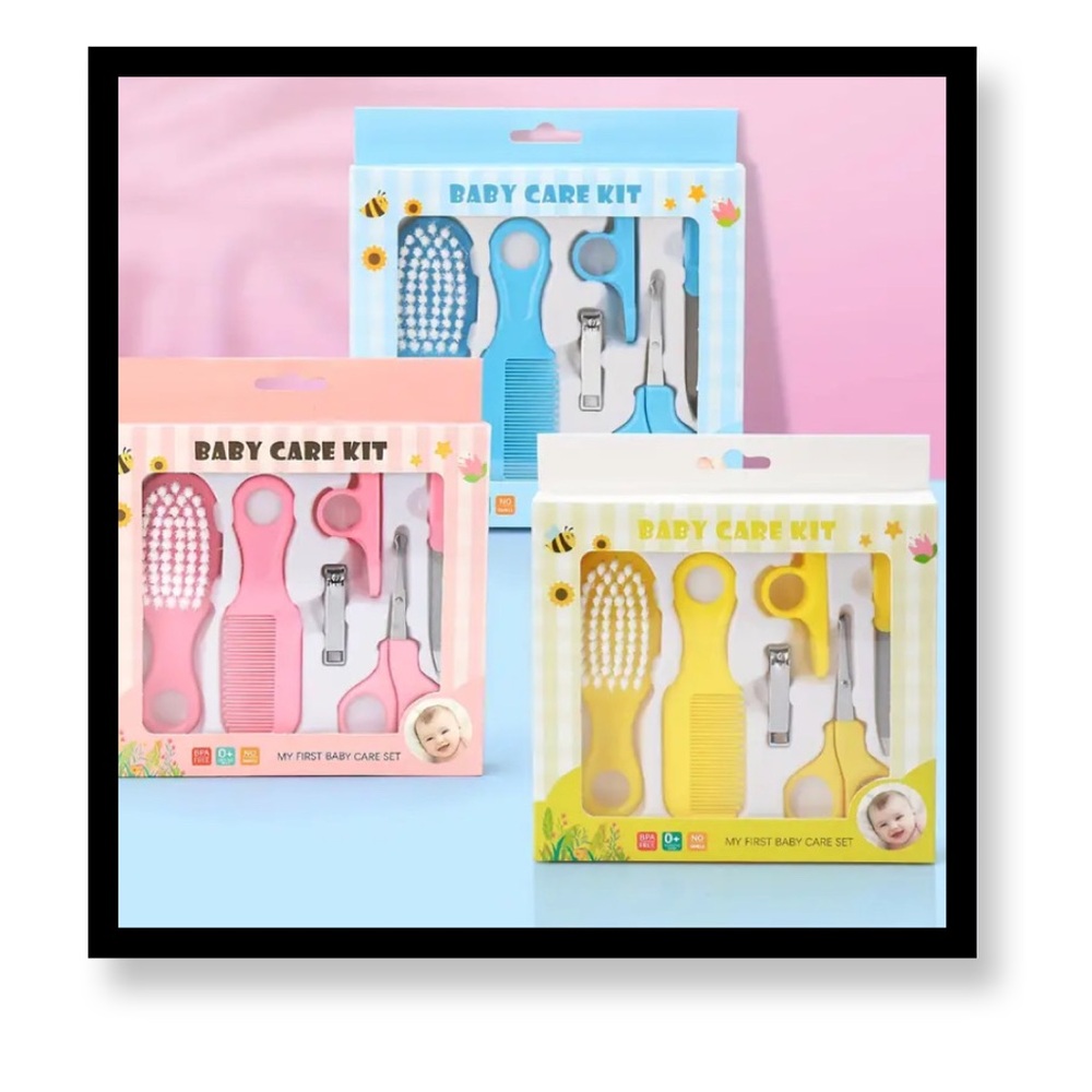 (New in package) 6 pc Baby Care Kit Pink, or Yellow